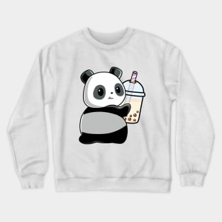 Cute Little Panda Loves Boba! Crewneck Sweatshirt